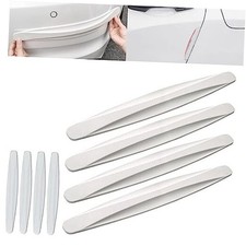 8 Packs Anti-Collision Patch Car Bumper Guard Strip Anti-Scratch White-8Pack
