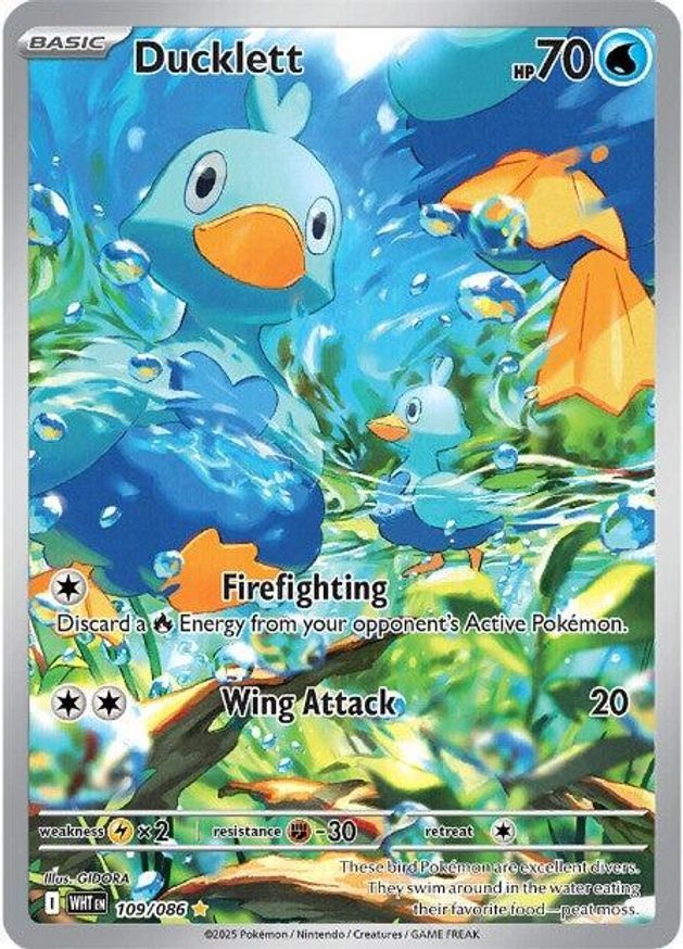 Pokemon Ducklett (109/330) White Flare NM HOLO