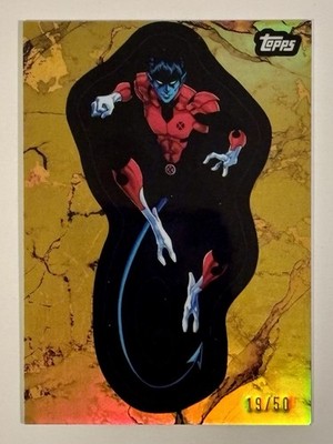 2025 Topps Marvel Comic Book Heroes Gold Nightcrawler 19/50 Card