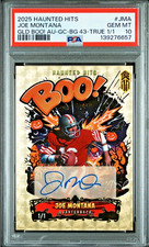 2025 WILD CARD HAUNTED HITS GOLD BOO! JOE MONTANA AUTO 1/1 PSA 10