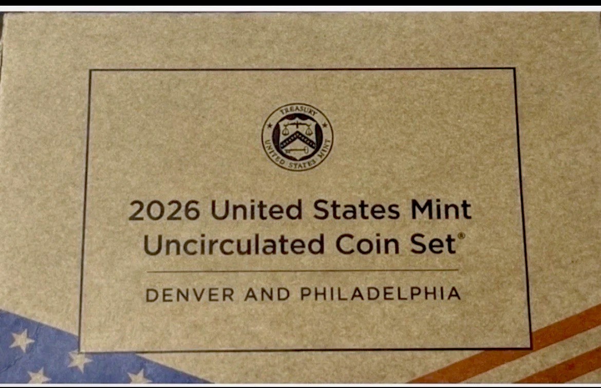 2026 Uncirculated Coin Set P&D With Dual Date Penny - THIS IS PRESALE