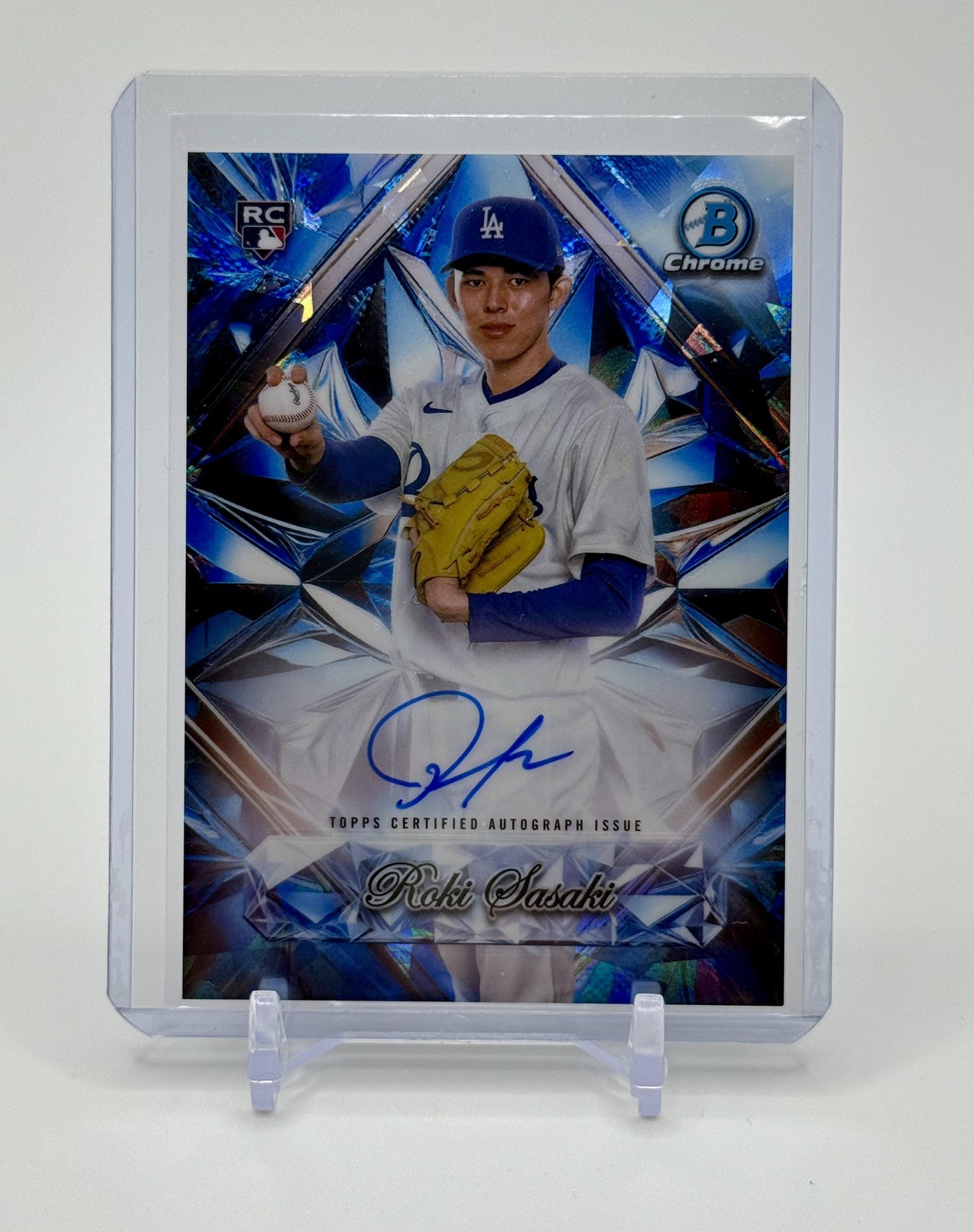 ROKI SASAKI 2025 BOWMAN CHROME SAPPHIRE SELECTIONS ROOKIE RC AUTO Q5876