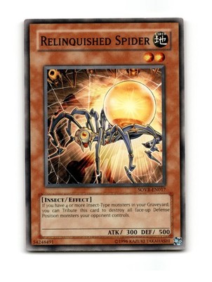 Relinquished Spider SOVR-EN017 Common Stardust Overdrive Yu-Gi-Oh LP ~05569