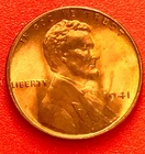 1941-P Lincoln Wheat Cent Penny GEM RD BU From an Original Bank Roll