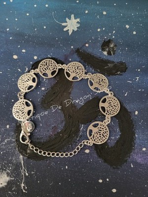 Echt Silber Armreif Baum Des Lebens 925 Silber Armband Armschmuck Goa Hippie