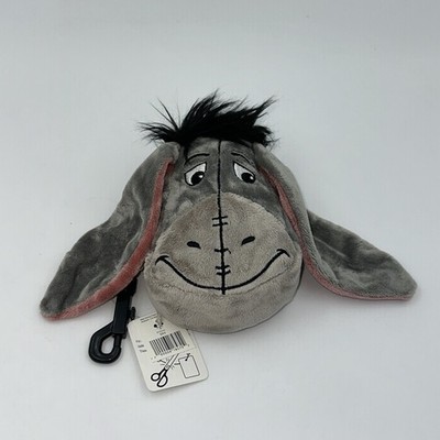 Eeyore Mini Bag Clip-on Keychain Plush Zipper Change Purse Disney NEW
