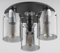 Deckenleuchten 3X60W/E27 Schwarz Silber Modern