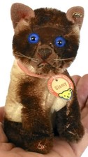 RARE Mini Smallest Steiff Siamy Siamese Cat ~ W/ID !~ Fabulous & Adorable!