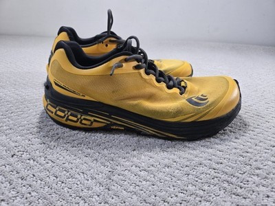 Topo Athletic MTN Racer 3 Men 9 Yellow Black Vibram Trail Running Shoes