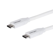 StarTech USB2C5C4MW Startech Cb 13Ft Usb-C To Cable W 5A Pd M Usb2.0 White