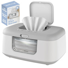 Tinybums Baby Wipe Warmer  Dispenser with LED Changing Light  On/Off Switch -