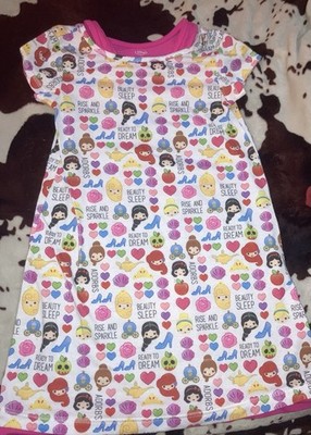 Girls Princess Emoji Nightgown 7/8