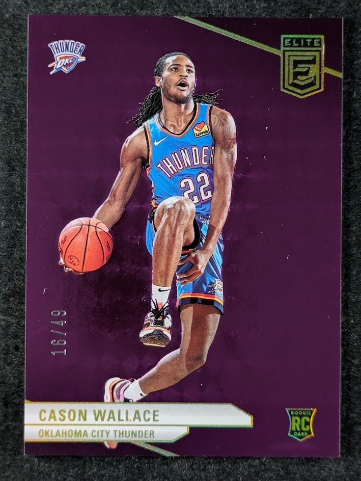 2023-24 Panini Donruss Elite CASON WALLACE 16/49 Rookie RC Purple SP #219