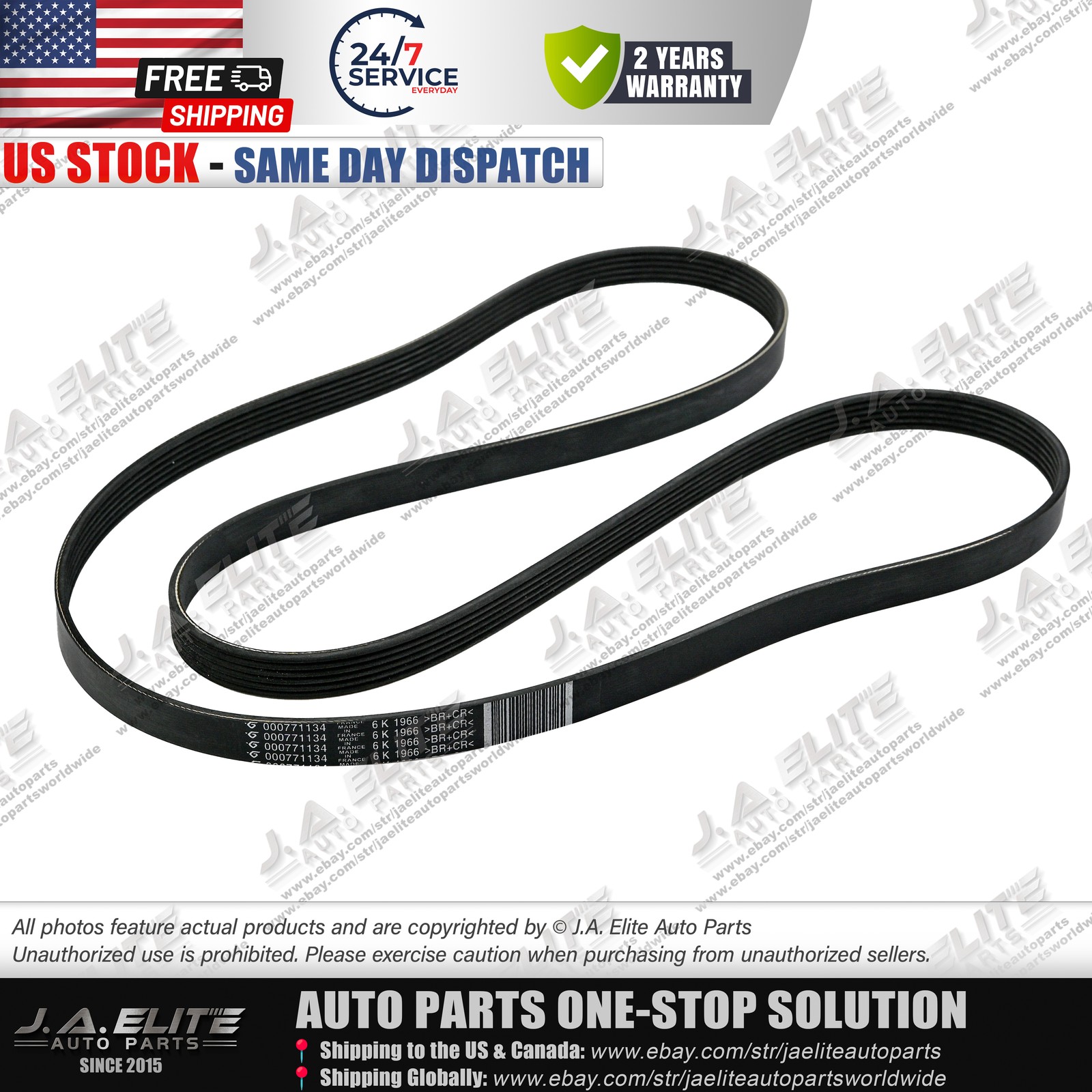 Genuine Serpentine Compressor Belt fits Maserati Levante 3.0 BT 771134