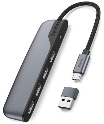 USB C to USB Hub 4 Ports, Type C to USB 3.0 Hub with A USB C to USB Adapter U...
