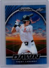 Trent Caraway 2025 Leaf Baseball Nation 1/1 Pre Production Proof