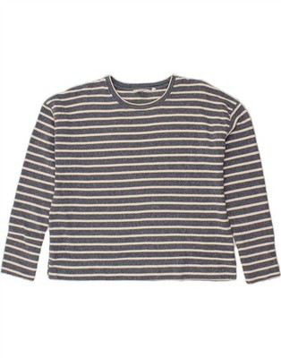VINEYARD VINES Damen Top Langarm UK 18 XL dunkelblau gestreift CJ60