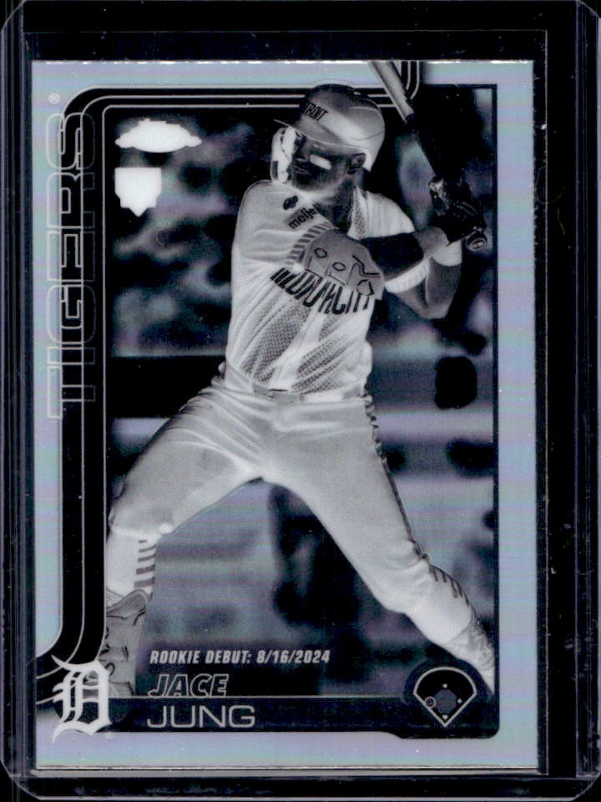 2025 Topps Chrome Update Jace Jung Negative Refractor Rookie RC #USC121 Tigers