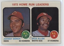 1973 Topps League Leaders Johnny Bench Dick Allen #62 HOF 0ha3