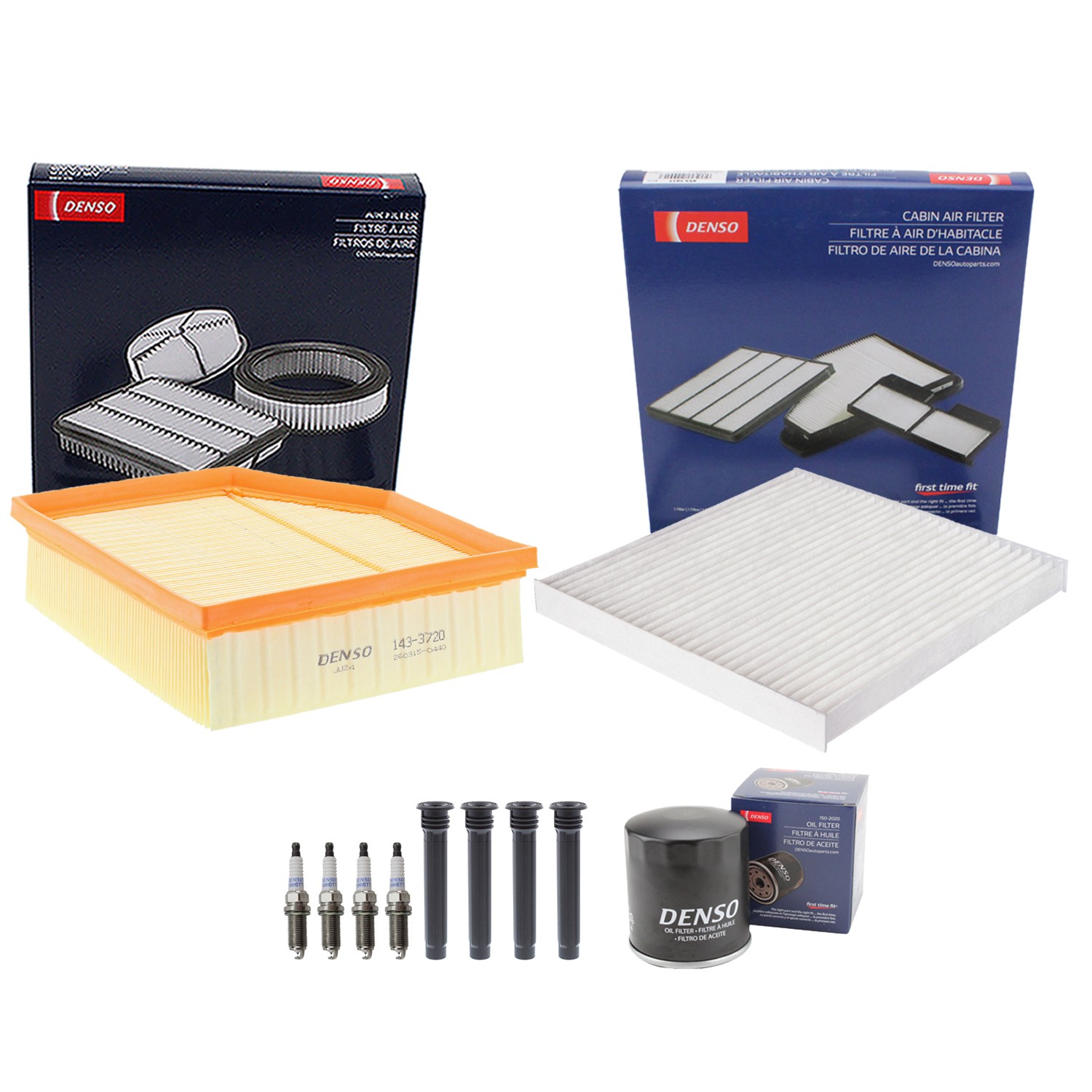 Denso Tune Up Kit 4 Spark Plugs  Boots Kit for Dodge Dart 2.0L L4 GAS MFI A ECK