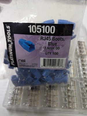 Platinum Tools 106190 RJ45 Cat6A 10Gig Shielded Connector w/Liner Lot of 50