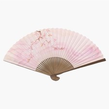   Made in Japan  Japanese Folding Fan Sensu With a Case Sakura Spring Pink Kyoto