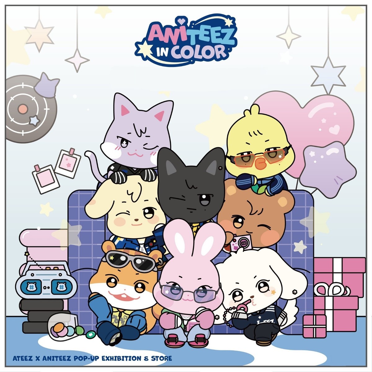 ateez aniteez ドールカバー サン　ウヨン　新品未開封 Online Pre-Order ATEEZ ANITEEZ IN COLOR KOREAN POP-UP OFFICIAL