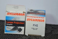 2 SYLVANIA FHS TUNGSTEN HALOGEN PROJECTOR LAMPS 300W 82V, New Old Stock