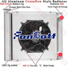 Double Pass 22 Width X 19 Height 2 Row Radiator Shroud Fan For Chevy Sbc 350 Double Pass 22 Width X 19 Height 2 Row Radiator Shroud Fan For Chevy Sbc 350