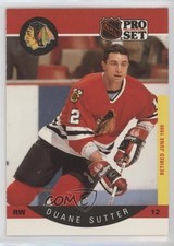 1990-91 Pro Set Duane Sutter (Retired Stripe) #61 0a2