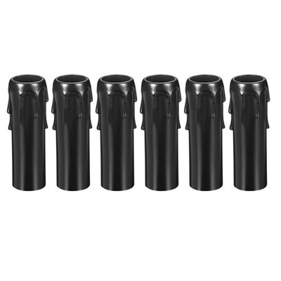 6Pack Steckdose Abdeckung Basis für Europäischer Leuchter 30x100mm Schwarz