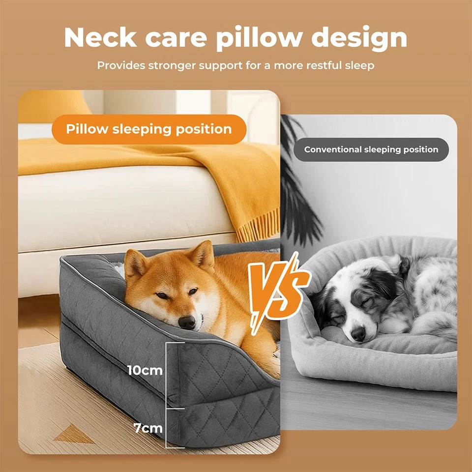 Skylos Orthopedic Pet Bed Dog Memory Foam Cushion Calming Mat Washable Large - Image 4 of 4