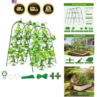 Garden Trellis for Climbing Plants Metal Arch Supports for Vegetables 47.2x47.2