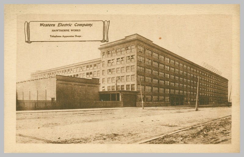 Western Electric Company, Hawthorne Works,Telephone Apparatus Shops postcard