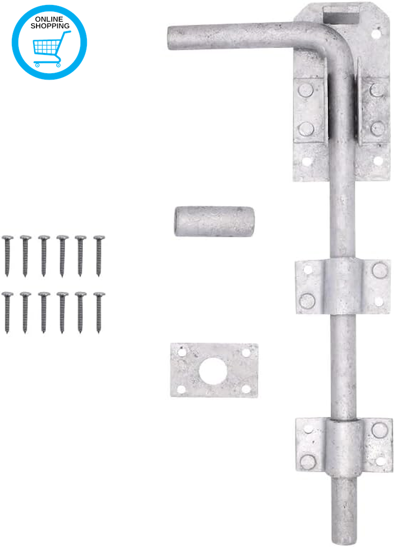 Gate Drop Bolt | Heavy Duty Galvanised 18 Inch / 450Mm Gate/Garage Drop down Bol