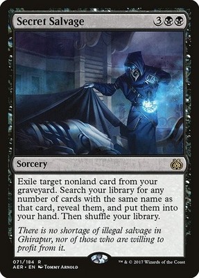 Secret Salvage 1x FOIL AER MTG Aether Revolt Rare MINT black