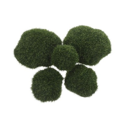 4Pcs Faux Moss Rock Decorative Artificial Moss Stones for Garden and Table Decor
