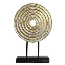 Skulptur Mandala Zeichen Figur Relief Deko Holz Groß gold Model 1