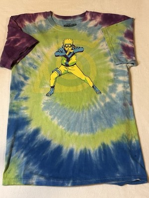Naruto Shippuden Naruto Uzumaki Tie Dye T Shirt Mens Medium Ripple Junction