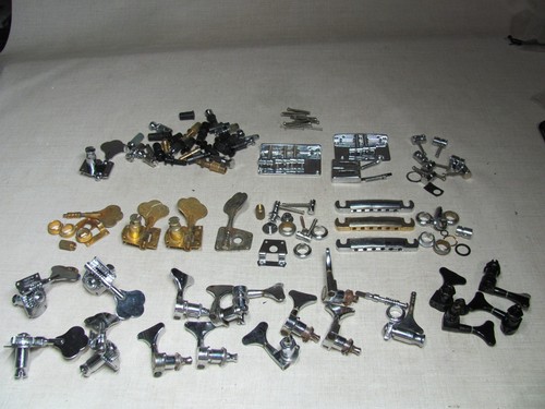 ELECTRIC BASS GUITAR TUNERS & PARTS LOT VINTAGE USED PARTS RESTORATION 7.5 LBS