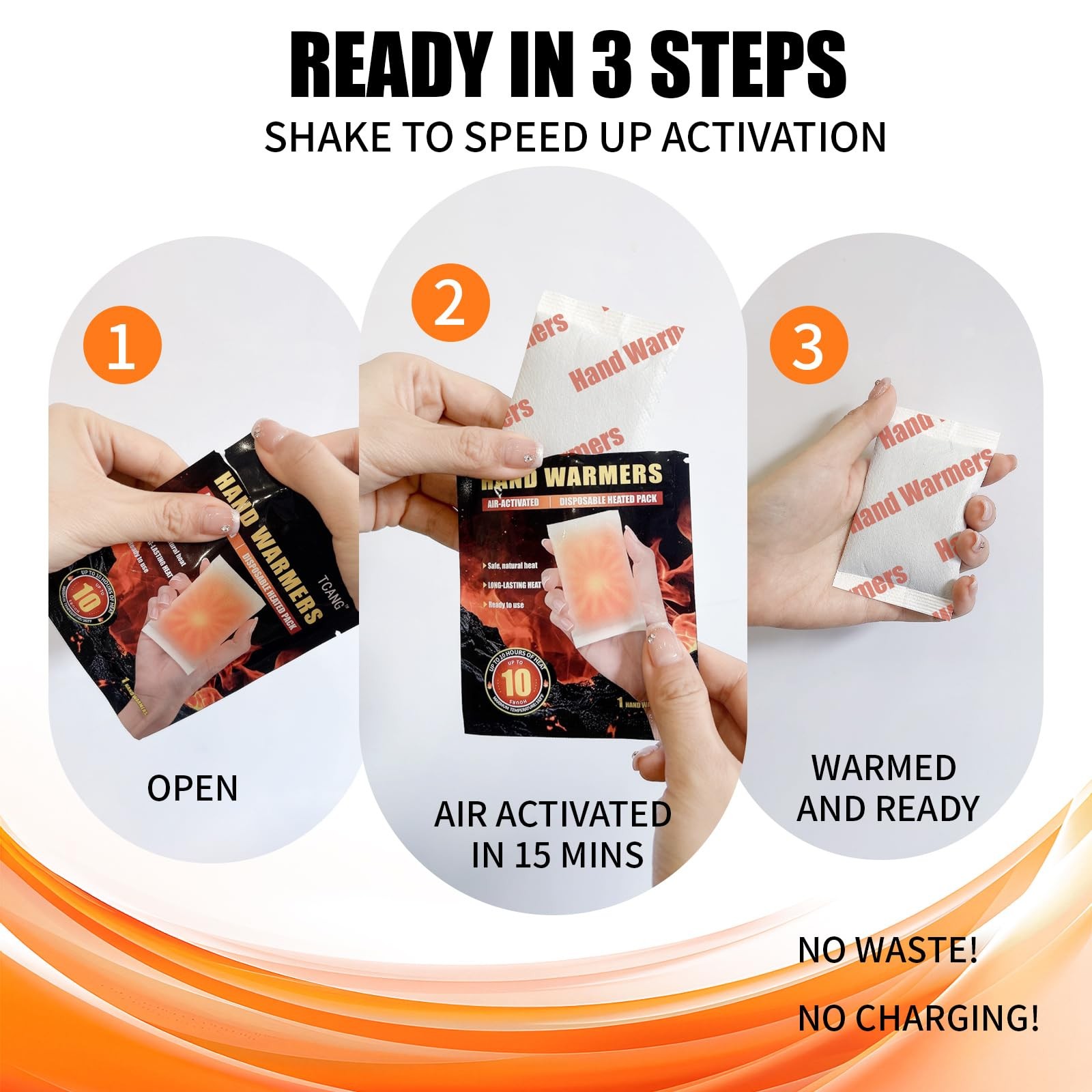 100 Pack Disposable Hand Warmers - Up to 20 Hours of Heat - Super Long Lastin...