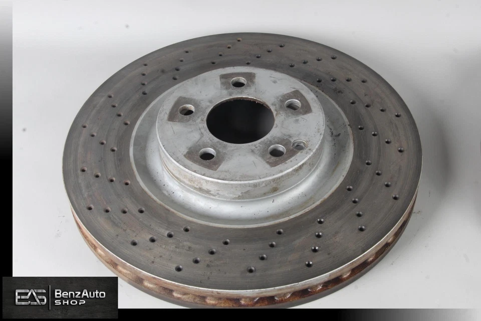 Juego de 2 rotores de freno delanteros izquierdo y derecho Mercedes R230 SL55 CLS55 AMG CL550 OEM Foto 2 de 4