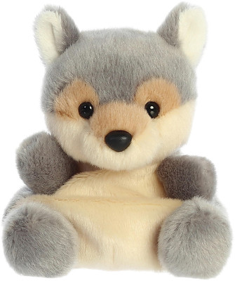 Lucian Wolf Palm Pals Plush Toy Cute Gray Wolf 5.5 Inch Stuffed Animal