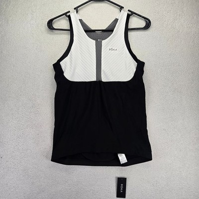 Roka Gen II Elite Aero Sleeveless Tri Topwomens L Black White Triathlon Racing