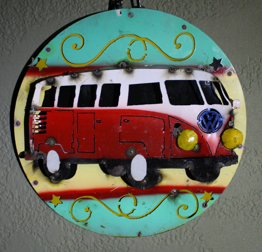 Metal VOLKSWAGEN VAN Sign VW Bus Garage Man Cave Home Decor Recycled ...