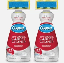 (2) Carbona 2 in 1 Oxy-Powered Carpet Cleaner W/ Scrub Brush-27.5oz Each