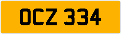 OCZ 334 O 3x3 DATELESS PRIVATE NUMBER PLATE OLLY OWEN OSCAR OLY OL OLIVIA ORLA