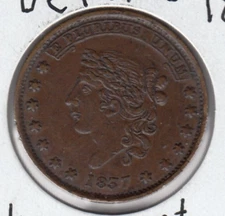 1837 Liberty/Not One Cent Hard Times Token HT-48   C9