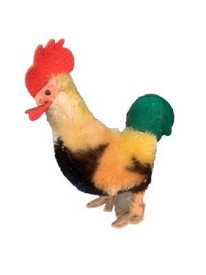 7  Vintage Steiff Mohair Rooster Excellent