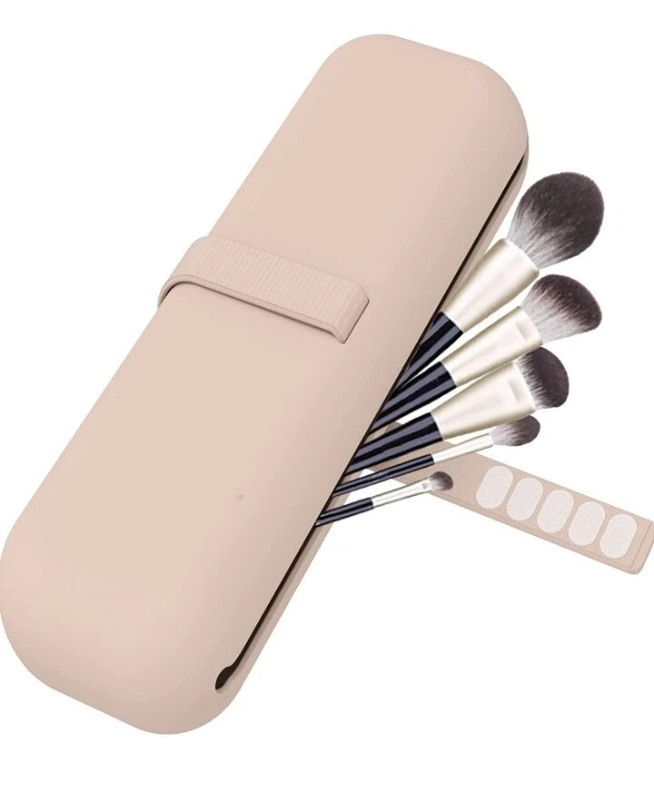 Frimon Travel Makeup Brush Holder Strap Anti fall Makeup Brush Organizer Case